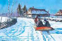 Talvine maastik reelisega, Andrei Jegorov E-kunstisalongis