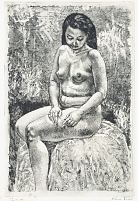 Tütarlaps allikal (Istuv naine), Eduard Wiiralt E-kunstisalongis