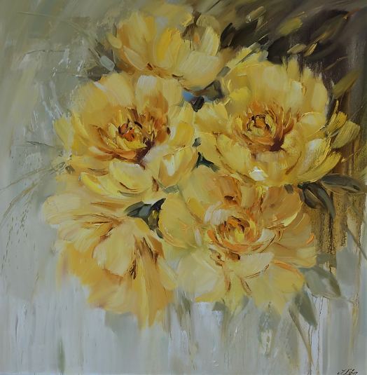 Kollased pojengid, Jelena Liba E-kunstisalongis