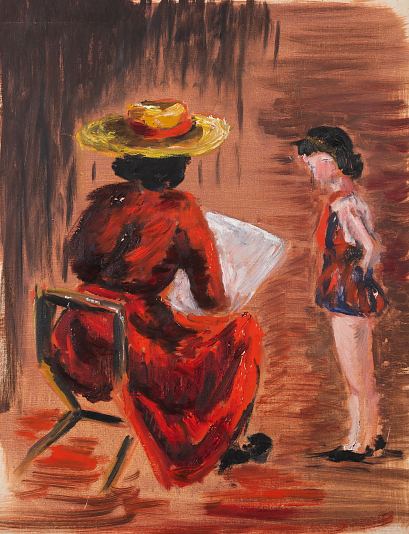 Punase kleidiga naine, Arville Pustrm-Uus E-kunstisalongis