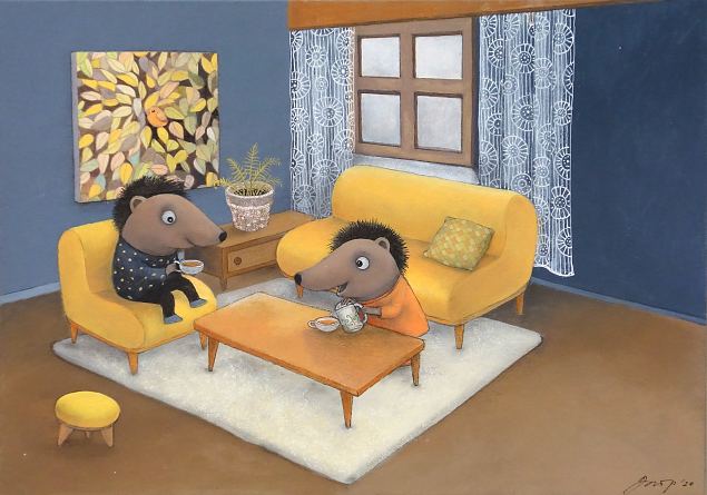 Vapper siil. Teejoomine, Catherine Zarip E-kunstisalongis