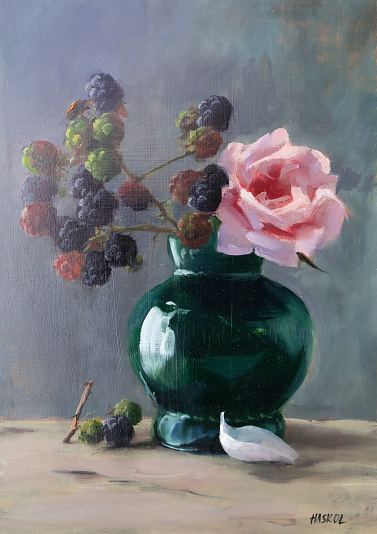 Roos p�ldmarjadega, Kristi Haskol E-kunstisalongis