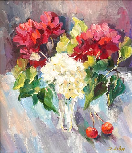 Lilled vaasis, Jelena Liba E-kunstisalongis