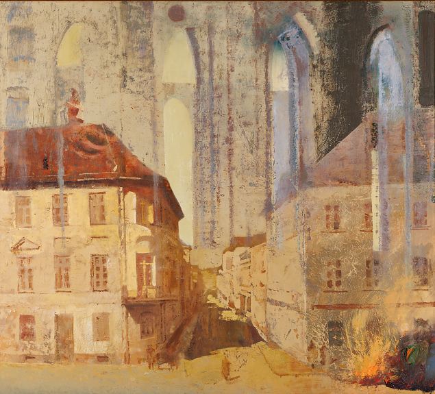 57. Maja, katedraal ja l�ke , Imat Suumann E-kunstisalongis