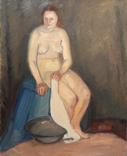 Istuv akt, Johannes Uiga E-kunstisalongis