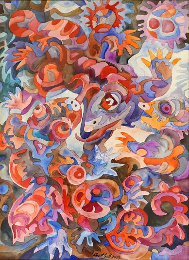 Punased sisalikud, Albert Gulk E-kunstisalongis