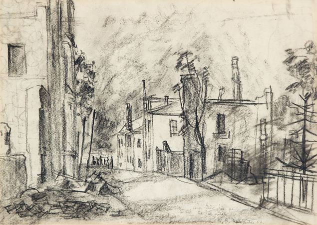 Aia tänavalt jõe poole vaade, Priidu Aavik E-kunstisalongis