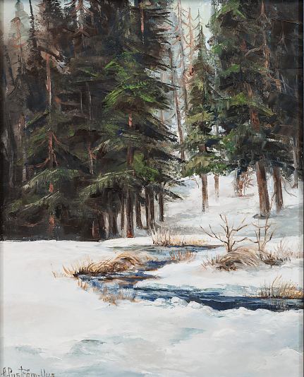 51. Metsaalune ojaga, Arville Pustr�m-Uus E-kunstisalongis