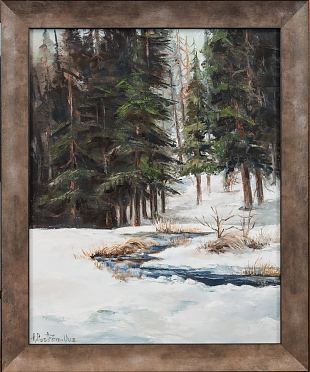 51. Metsaalune ojaga, Arville Pustr�m-Uus E-kunstisalongis