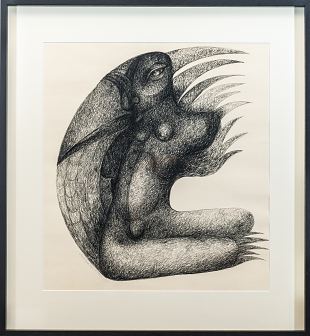 44. Must lind, Hille Palm E-kunstisalongis