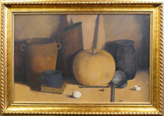 28. Vaikelu sinise kruusiga, Olav Maran E-kunstisalongis