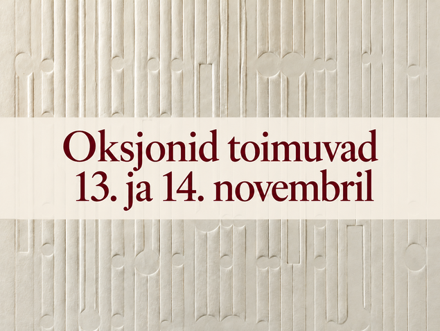 Oksjonite väljapanekuga saab tutvuda galeriis ja kodulehel