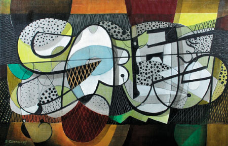 Abstraktne kompositsioon, Gustav Mgi E-kunstisalongis