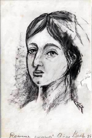 Mustlastdruku portree, Aino Bach E-kunstisalongis