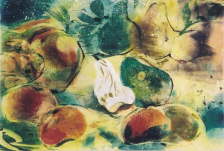 Natüürmort õunte ja pirnidega, Heldur Viires E-kunstisalongis