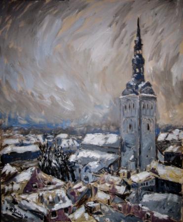 Niguliste kirik talvel, Mart Sander E-kunstisalongis