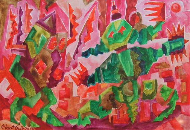 Kaktused punases, Albert Gulk E-kunstisalongis